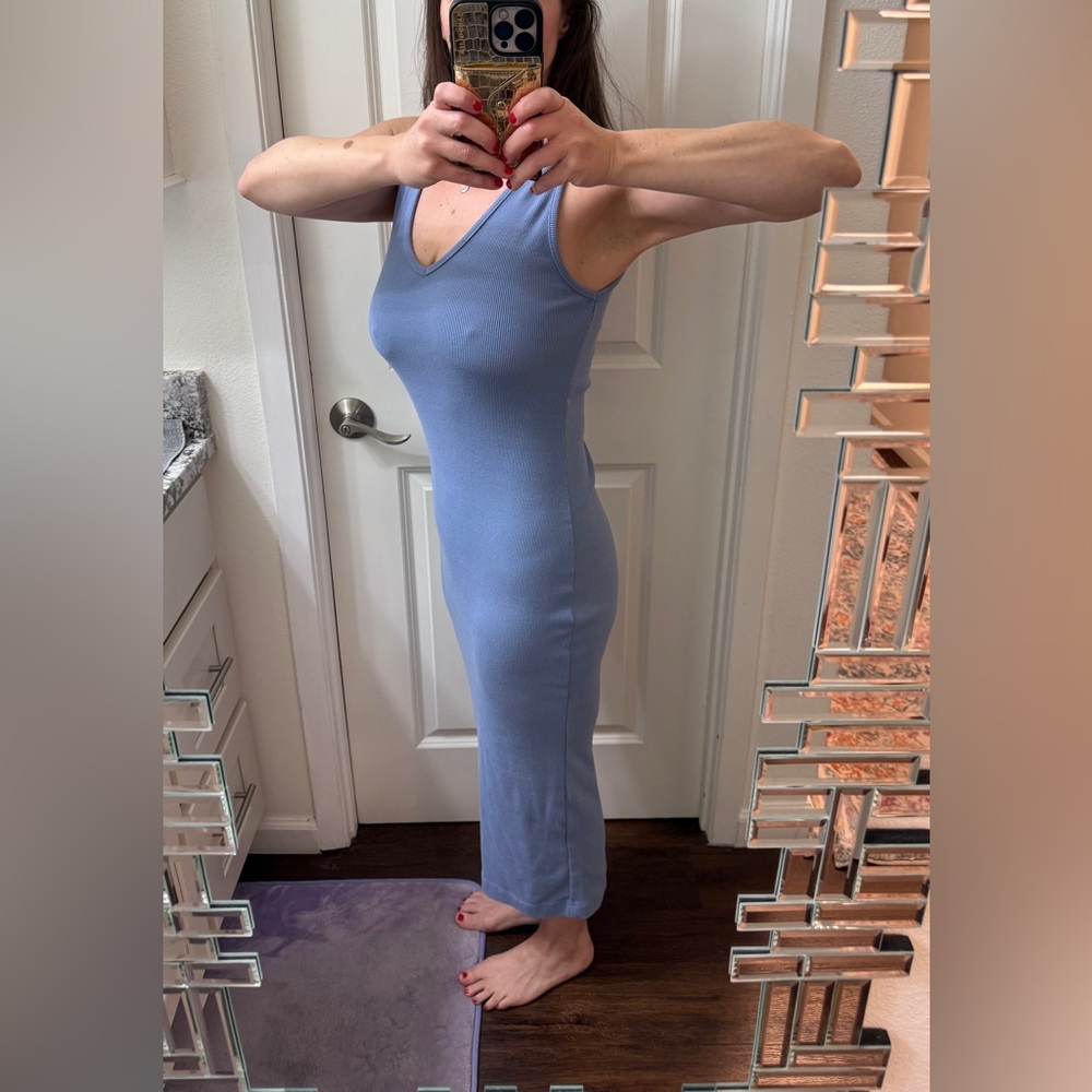 Springtime, Light Blue, Sleeveless Maxi Dress, Women Size 8